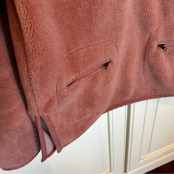 Madewell Women’s Pink Sherpa Popover Quarter Zip Pullover Sweatshirt Dusty Pink - Picture 9 of 12